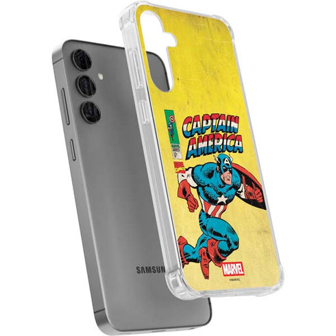 Marvel Classic Comics Captain America Galaxy S24 Plus Clear Case